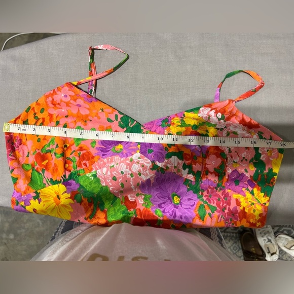 Jams World Sleeveless Dress Multicolor Floral Print Rayon Sz M - Picture 9 of 9